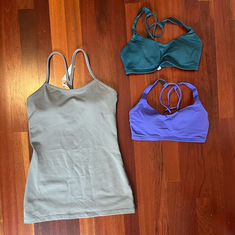 Lululemon tank and sports bras size 4